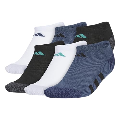 adidas Kids Athletic Cushioned No Show Socks 6 Pairs