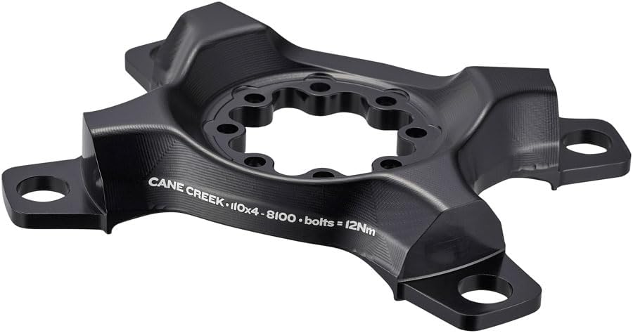 Cane Creek eeWings 4-Bolt Chainring Spider for Ultegra 8100 - CNC Machined 7075 Aluminum, 110mm BCD, 8-Bolt Mount, Asymmetric Design, Lightweight, All-Road Compatibility, Black