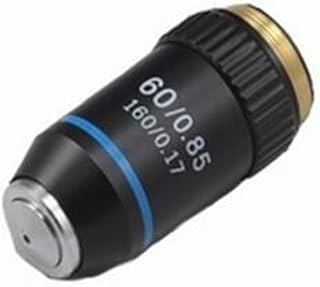 XuuSHA Acessórios de microscópio digital portátil 4X 10X 20X 40X 60X 100X 100X 195 Acessórios de microscópio de lente objetiva acromática de laboratório biomicroscópio (cor 60x)