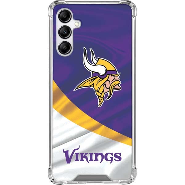 Skinit Clear Phone Case Compatible with Galaxy A14 5G - Officially Licensed NFL Minnesota Vikings Design