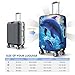 QSMBNET Travel Luggage Cover Cute Dolphins Spandex Suitcase Protector Washable Baggage Covers Fashion Elastic Scratch-Resistant Luggage Cover Protector Fits 18-32 Inch Luggage