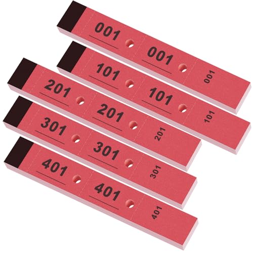 Nezyo Cartes numérotées de 1 à 500 cartes de garde-robe numérotées perforées et détachables en trois parties pour placard, couture, chaussure, buanderie...