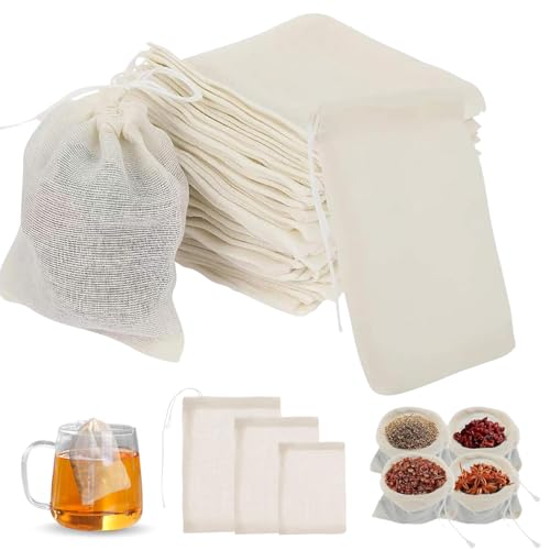 30 bolsas de especias, 3 tamaños diferentes para cocinar, bolsas de especias con cordón, filtro de sellado, bota de té para té suelto, especias, café, filtro