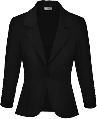 Hybrid & Company Womens Work Office Open Front Blazer