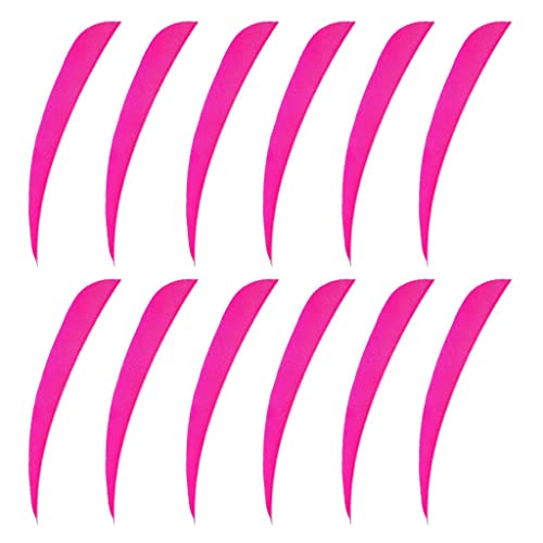 12x 3インチ アーチェリーの矢 ターキー フェザー 矢羽根 羽根 ローズレッド