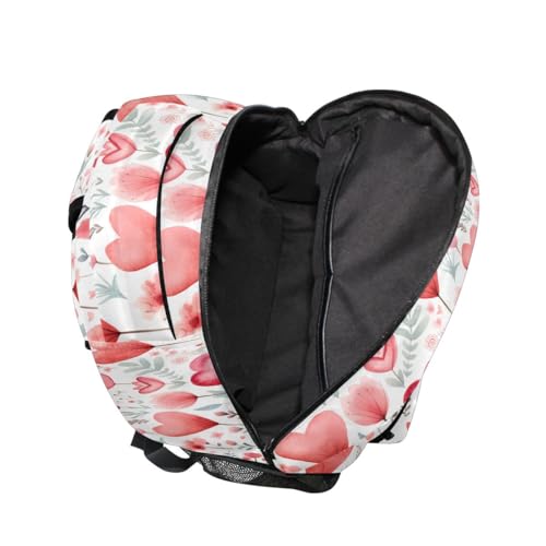 Sac à dos cœur avec fleur rose de taille S multicolore léger