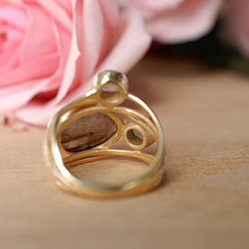 Multilayered Stone Studded Ring Set