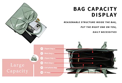Image of JHVYF Women Tote bag Satchel Purses and Handbags for Women Shoulder Bags Bow Purse
