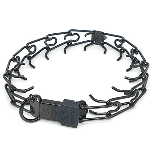 Herm Sprenger Black Stainless Steel Prong Dog Collar with ClicLock Buckle for Small Medium Large Dogs Ultra-Plus Training Pinch Collar with Quick Release Made in Germany - Thumbnail 4