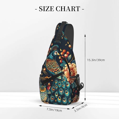 Morrales deportivos unisex con diseño Art Peacock miniatura 3