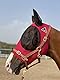 TGW Riding Super Fit Pferdefliegenmaske Pferde Fliegenmaske Horse Fly Mask (M, Red)