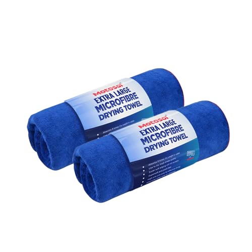 Image of Microfiber Drying Towel (Pack of 2) | Car Detailing Cloth for Cars, SUVs | 60x90 cm Extra Large | 440 GSM Ultra Thick & Absorbent | Twist Loop Hybrid Weave | Scratch Lint & Streak-Free
