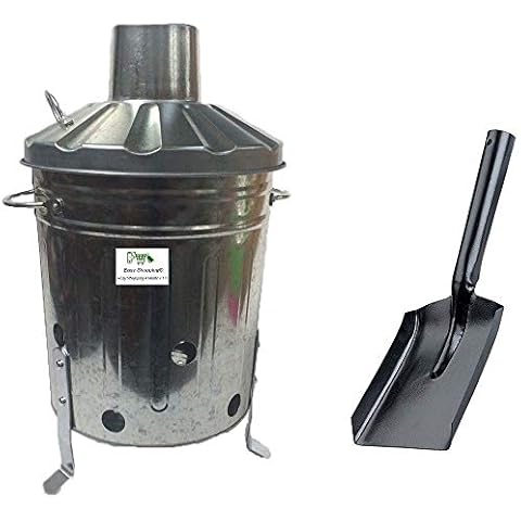 Mini Garden Incinerator Small 15L Rubbish Waste Paper Document Burning Fire Bin + Free Mini Shovel Cover