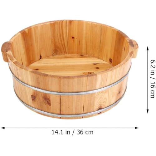 Bañera de madera para pies, cubo multifuncional miniatura 5