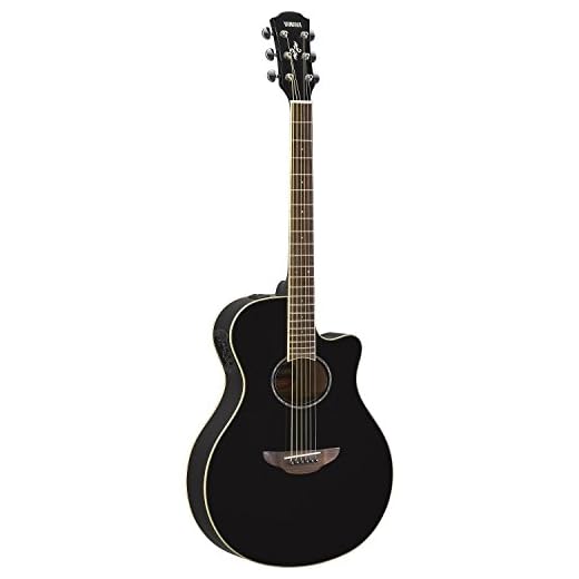 Yamaha APX600 BL Thin Body Acoustic-Electric Guitar, Black