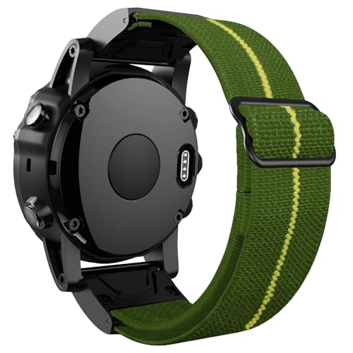 Bracelet montre Garmin Fenix 7X 6X 5X 26mm nylon extensible SCHIK Agate