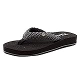 cobian Women's Braided Bounce Flip Flop, Black, 7 UK/7 M US