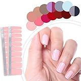 HIGH'S Upgrade EXTRE ADHESION Nail Wraps Decals Art Transfer Sticker Collection Manicure DIY Fullnail Polish patch Strips for Wedding, Party, Shopping, Travelling, 20pcs(Misty Rose)