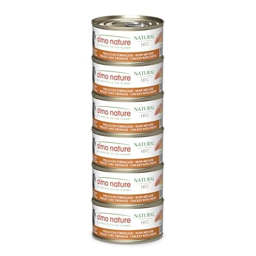 almo nature Megapack Katzenfutter nass - Huhn Mit Käse - 6er Pack (6x70g)