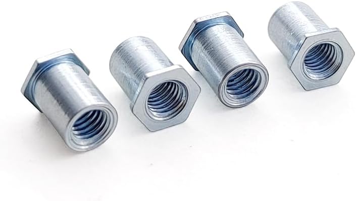 SO-M4 bottom hole 6.0 carbon steel galvanized through hole pressure riveting nut column 4/5/6/7~12/13/14/15/16 - (Thread Diameter: SO-M4(100PCS), Length: 16mm)