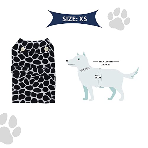 Image of Lulala Pet Jacket Dog Winter Wear Clothes Dress Wear Cold Weather Coat, Puppy Vest for Dogs and Cats Rabbit Small Medium and Large Dog(Color Black-White,XS)
