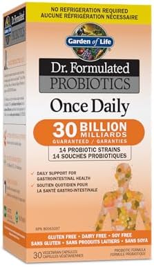 Garden of Life - Dr. Formulated Probiotics Once Daily | Daily Support for Gastrointestinal Health | 30 Billion CFU + 14 Probiotic Strains | Shelf Stable | Gluten Free, Dairy Free, Non-GMO