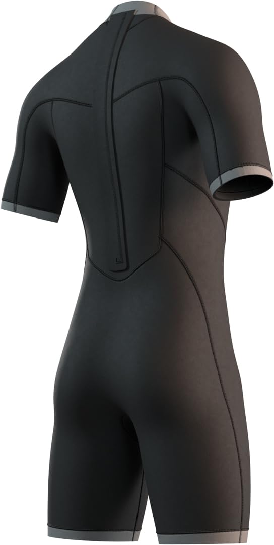 Mystic Watersports – Surf Kitesurf & Windsurfen Herren Marke 3/2 mm Reißverschluss hinten Flatlock Shorty Neoprenanzug – Dark Olive