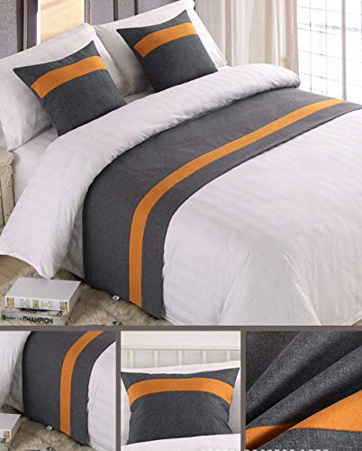 Qfwmcw Bed Runners For Queen Size Bed Bed Decorations Bed Cover Scarf Modern Bedspreads Coverlets Solid Color Cotton Cloth Stripes End Of Bed Blanket Hotel Double Single Queen King Size Bed #TOP1