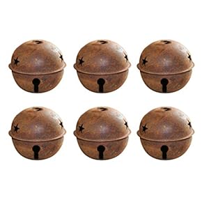 SUPVOX Lot de 24 clochettes pour décoration de Noël – 40 mm – Rouille – DIY – Décoration de Noël