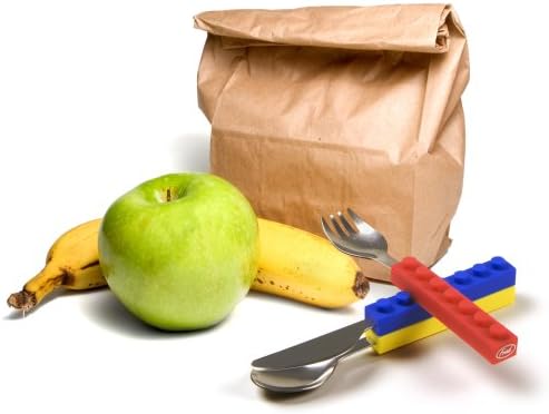 Genuine Fred SNACK & STACK Kids' Interlocking Brick Utensils