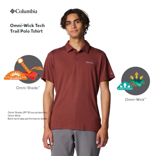 Image of Columbia Men Omni-Shade Tech Trail Hiking and Trekking Polo Tshirt