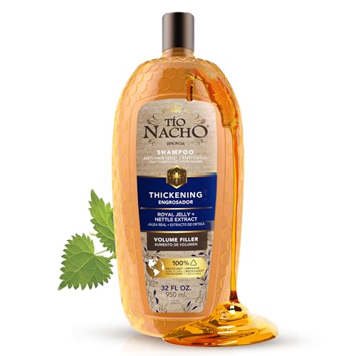 Tio Nacho Thickening Shampoo, Volumizing, Anti Hair Loss & Anti Breakage with Royal Jelly, Nettle & Ginseng, Paraben & Cruelty Free, 32 Fl Oz