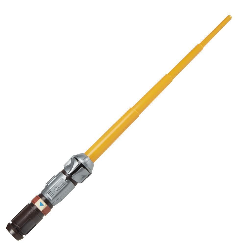 STAR WARS Lightsaber Squad The Mandalorian Extendable Orange Lightsaber Roleplay Toy for Kids Ages 4 and Up