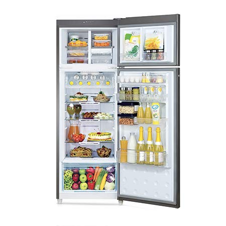 Image of Godrej 331 L 2 Star Intelligent Operations Frost Free Double Door Refrigerator Appliance (RT EONVIBE 346B 25 HCIT ST RH, Steel Rush)