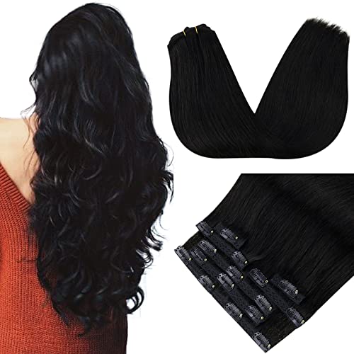Buy Together Save More RUNATURE Black Clip in Hair Extensions
