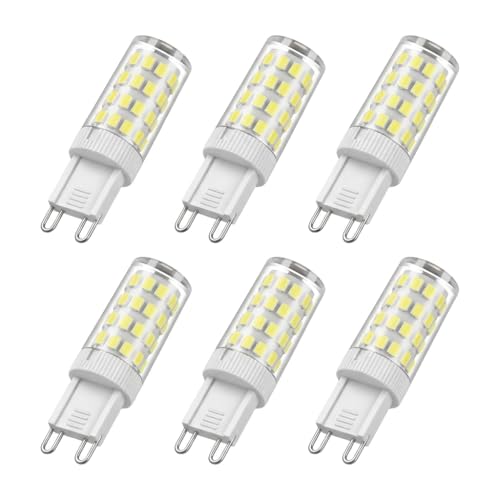 Lueden G9 LED Bulbs Cool White 5W 6000K LED Light Bulbs 6 Pack
