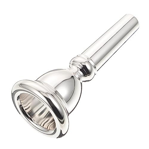 Yardwe Durable Euphonium Mouthpiece Plated Professional Accessory for Wind Instruments for Students and Musicians Enhances Tone Precision and Aesthetic Appeal