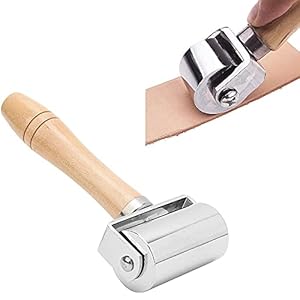 Lederen Press Roller, Lederen Lijm Randen Roller, Lijm Lamineren Tool, Houten Behang Rollers Gereedschap, Lederen Press Roller Met Houten Handvat Drukrol