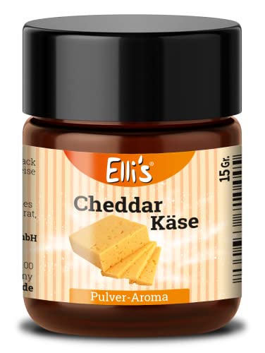 Ellis Aromen Cheddar Käse Pulver Lebensmittelaroma - kalorienarm - für Lebensmittel und Flüssigkeiten zum Backen und Kochen geeignet wie für Porridge und Quark Cover