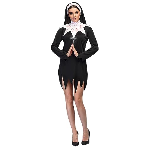 Boland 79213 - Disfraz de Monja Sangrienta para Adulto, Talla M, Disfraces de Carnaval de Mujer, Disfraz de Terror para Halloween o Carnaval