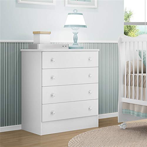 Jogo De Quarto Infantil 3 Peças Doce Sonho QMOVI - Branco Branco