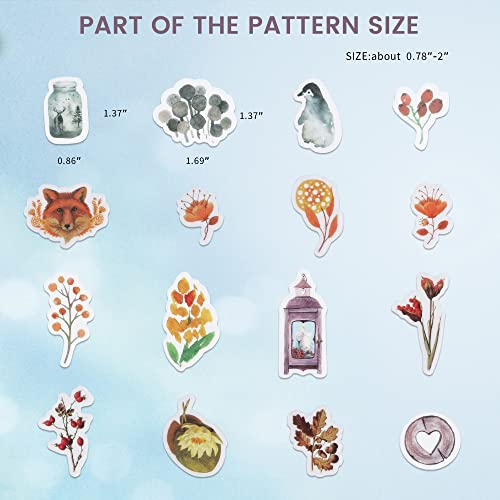 Molshine WT-338-339-8 320Pcs Decoration Washi Stickers-Forest Animal Plant Flowers Series Decals thumb #2
