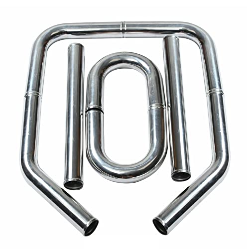 Stmgw 8Pcs 2.5 Inch Aluminum Turbo Intercooler Piping, Intercooler Piping Kit 63Mm Diy Custom Tubing Mandrel Bend Pipe Straight & U-Bend Kit, Universal Fit #TOP1