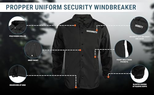 Propper Men's Uniform Security Snap Front Windbreaker4