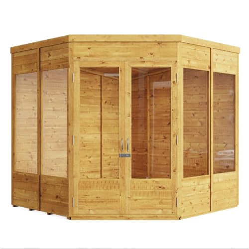 BillyOh Corner Summerhouse Log Cabin 7 x 7 Garden Storage Shed Wooden Summer House Sheds Picton...