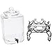 5 Gallon Glass Beverage Dispenser with Metal Stand TKT-11