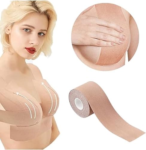 Fita Sustentação Levanta Seios Boop Tape Sutiã Invisível Não Marca Roupa Push UP Decote Deslumbrante