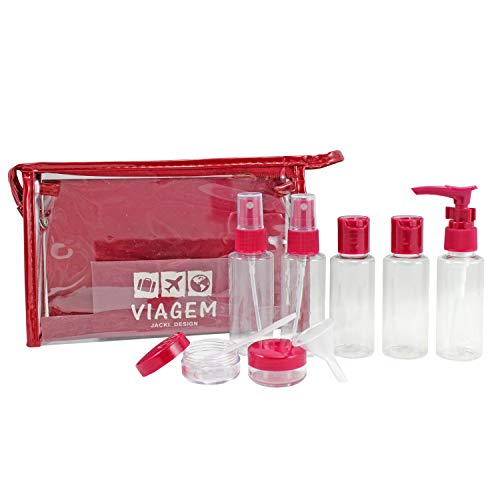 (VIAGEM) Kit de Frascos para Viagem de 10 Peças