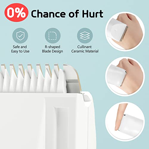 LUSN Cortador De Cabelo Para Bebê Com Vácuo, Kit De Cortadores De Cabelo Infantil Com 3 Pentes Guia