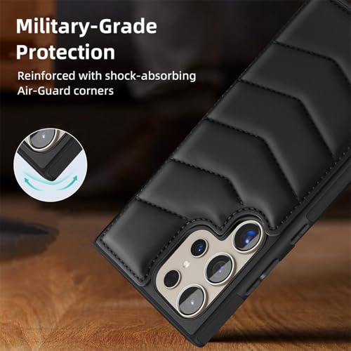 Étui porte-cartes magnétique bloquant Down Jacket rose Galaxy S24 Ultra
